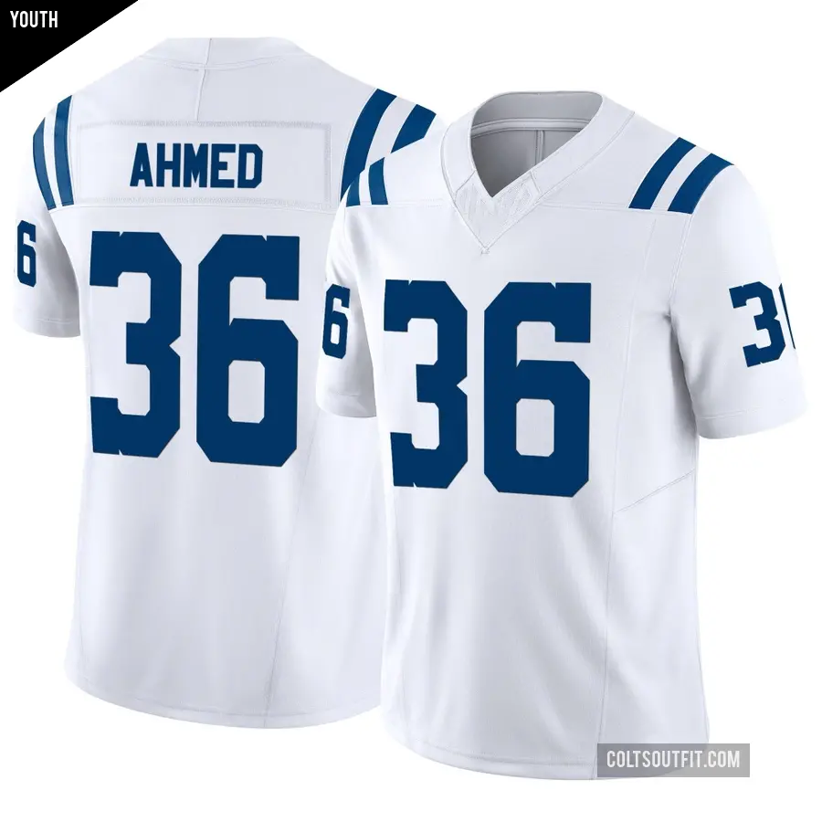 Youth Indianapolis Colts ＃36 Salvon Ahmed White Limited Vapor F.U.S.E. Jersey