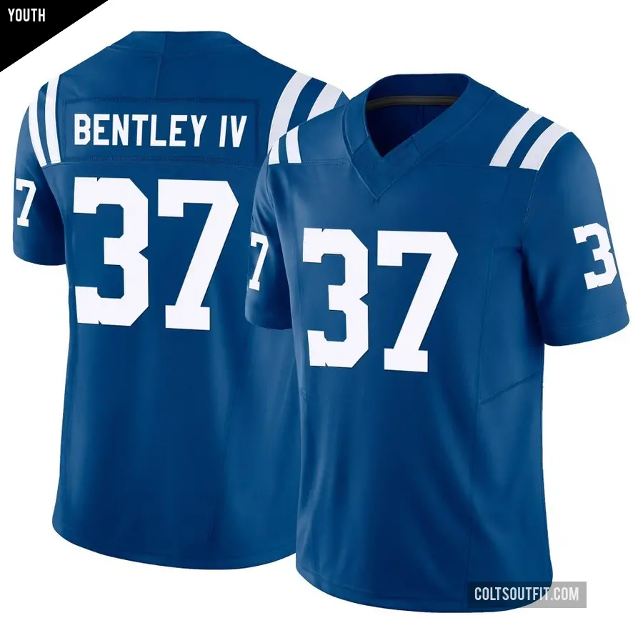 Youth Indianapolis Colts ＃37 Ulysses Bentley IV Royal Limited Vapor F.U.S.E. Jersey
