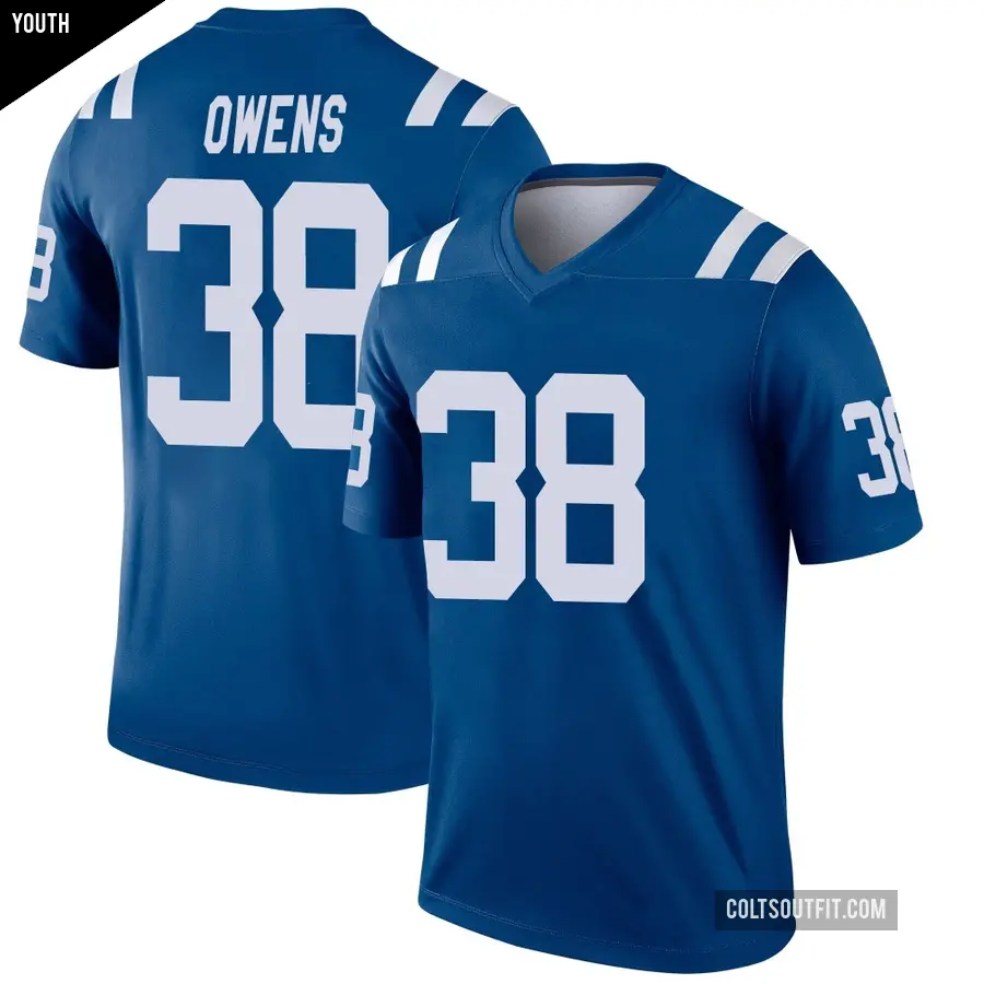 Youth Indianapolis Colts ＃38 Jonathan Owens Royal Legend Jersey