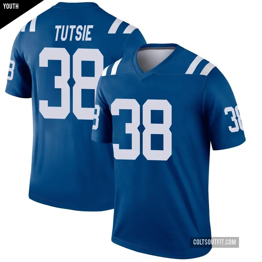 Youth Indianapolis Colts ＃38 Michael Tutsie Royal Legend Jersey