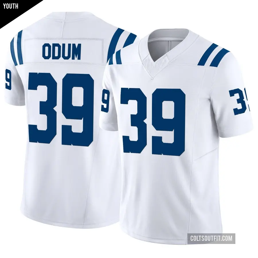 Youth Indianapolis Colts ＃39 George Odum White Limited Vapor F.U.S.E. Jersey