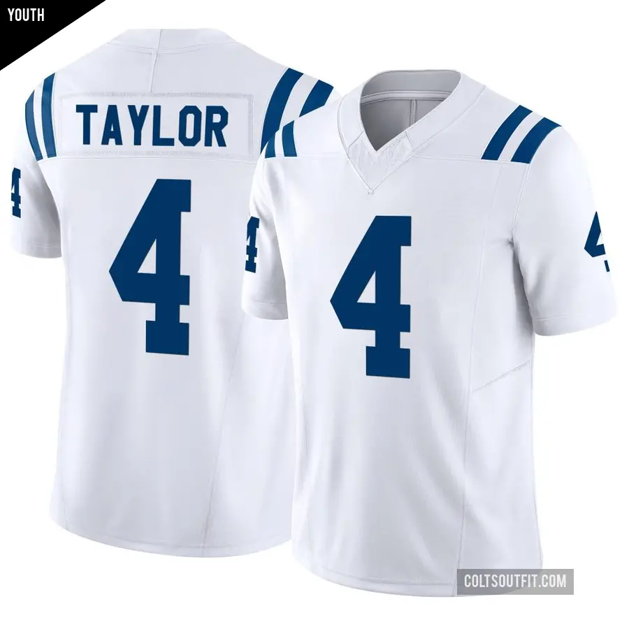 Youth Indianapolis Colts ＃4 Blayne Taylor White Limited Vapor F.U.S.E. Jersey