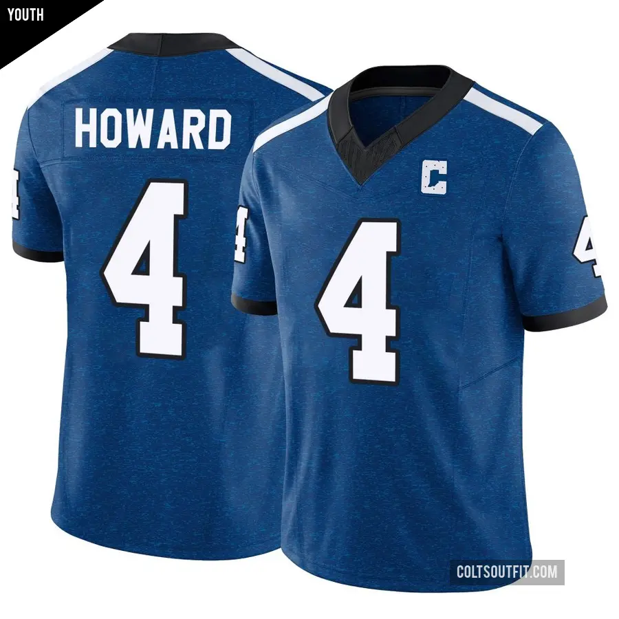 Youth Indianapolis Colts ＃4 Xavien Howard Royal Limited Indiana Nights Alternate Vapor F.U.S.E. Jersey