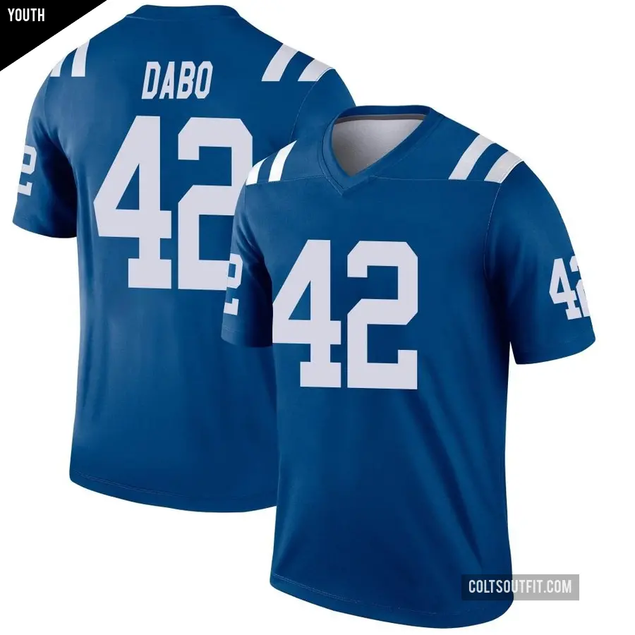 Youth Indianapolis Colts ＃42 Marcel Dabo Royal Legend Jersey