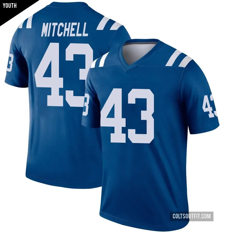 Youth Indianapolis Colts ＃43 Cameron Mitchell Royal Legend Jersey