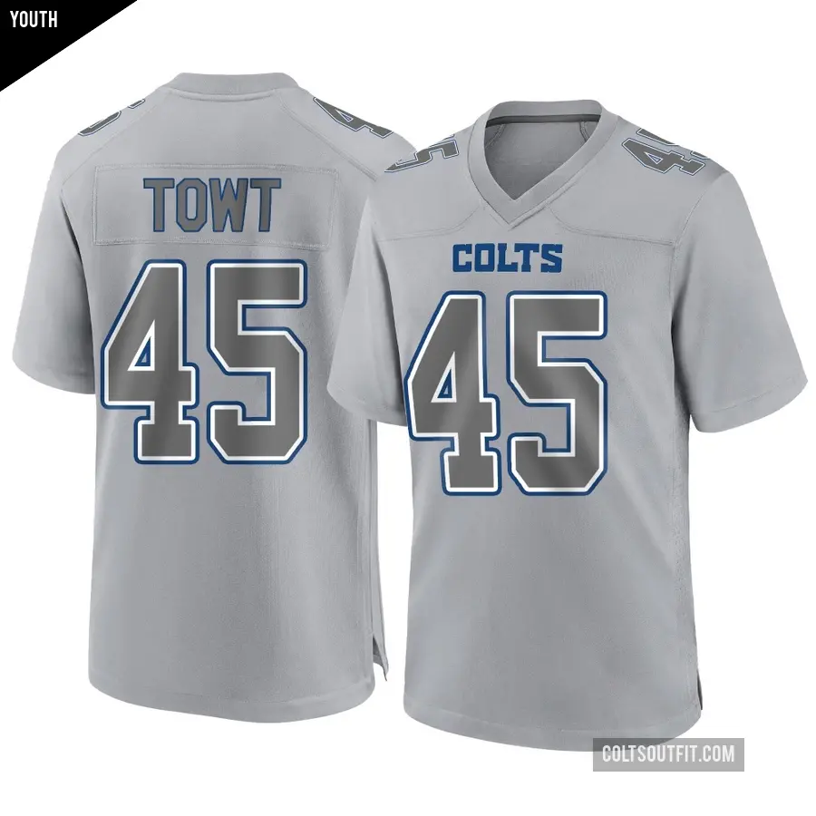 Youth Indianapolis Colts ＃45 Carson Towt Gray Game Atmosphere Fashion Jersey