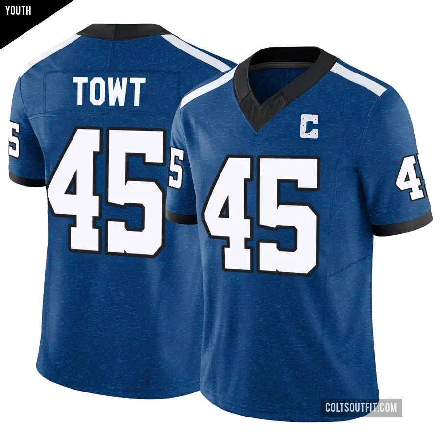 Youth Indianapolis Colts ＃45 Carson Towt Royal Limited Indiana Nights Alternate Vapor F.U.S.E. Jersey