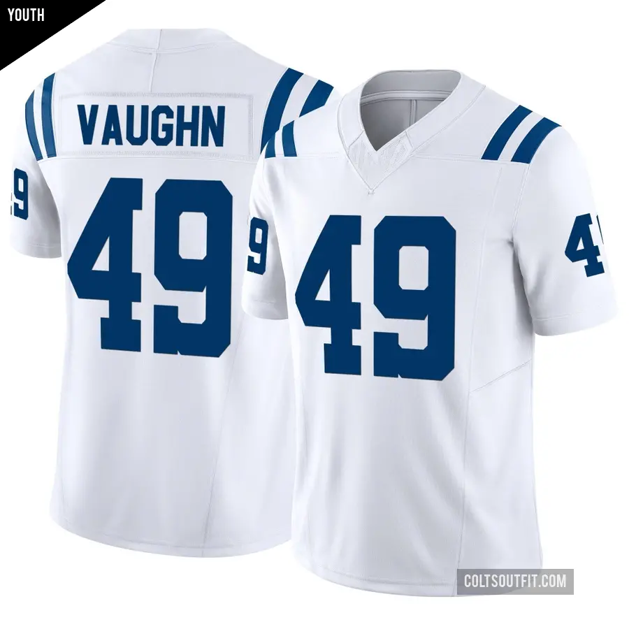 Youth Indianapolis Colts ＃49 Joseph Vaughn White Limited Vapor F.U.S.E. Jersey