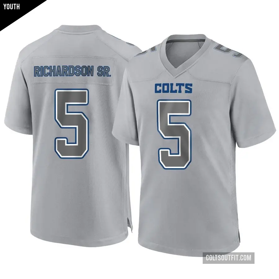 Youth Indianapolis Colts ＃5 Anthony Richardson Sr. Gray Game Atmosphere Fashion Jersey
