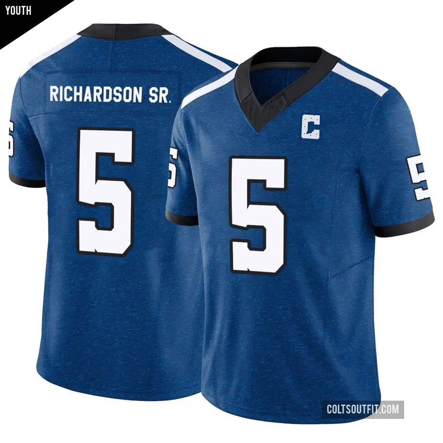 Youth Indianapolis Colts ＃5 Anthony Richardson Sr. Royal Limited Indiana Nights Alternate Vapor F.U.S.E. Jersey