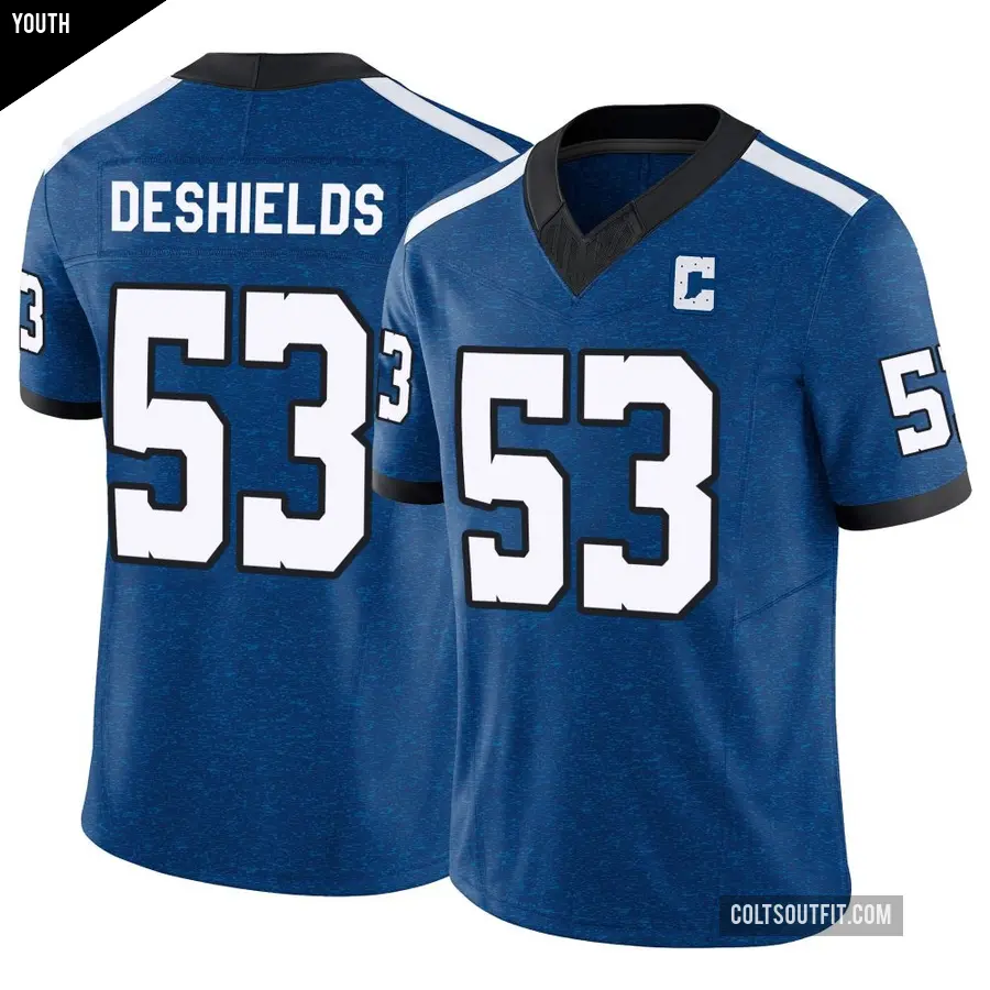 Youth Indianapolis Colts ＃53 Solomon DeShields Royal Limited Indiana Nights Alternate Vapor F.U.S.E. Jersey