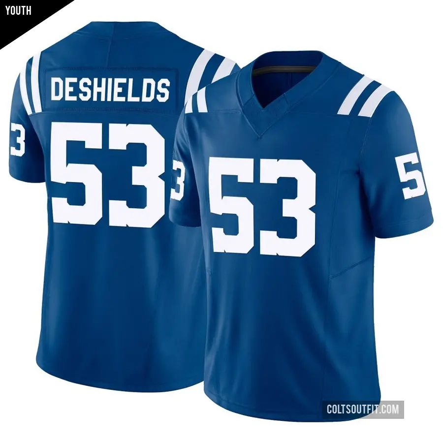 Youth Indianapolis Colts ＃53 Solomon DeShields Royal Limited Vapor F.U.S.E. Jersey
