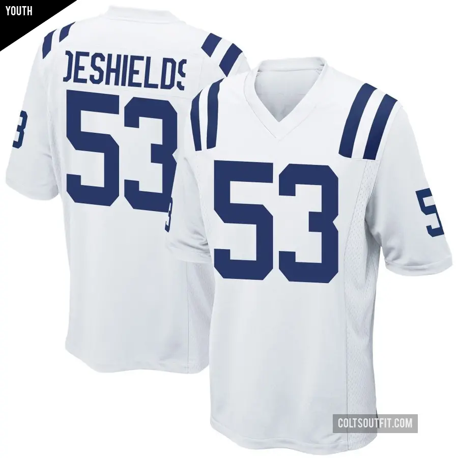 Youth Indianapolis Colts ＃53 Solomon DeShields White Game Jersey