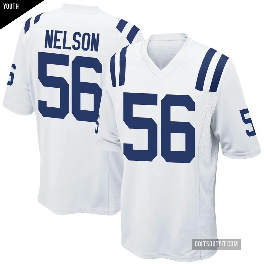 Youth Indianapolis Colts ＃56 Quenton Nelson White Game Jersey