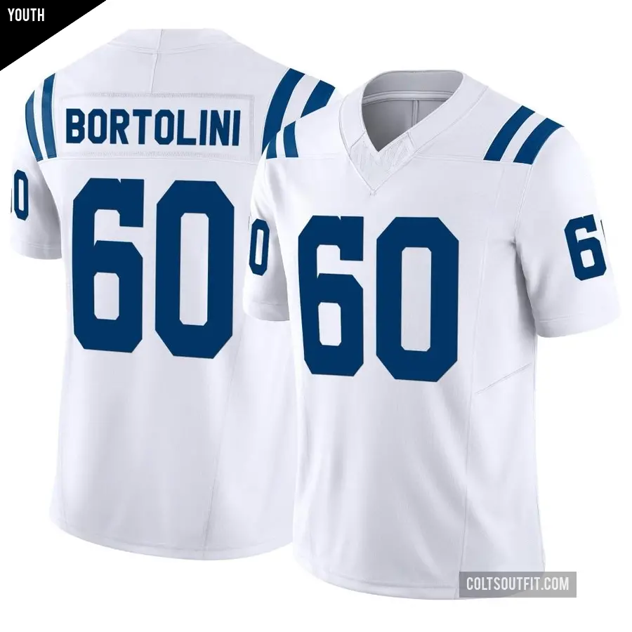 Youth Indianapolis Colts ＃60 Tanor Bortolini White Limited Vapor F.U.S.E. Jersey