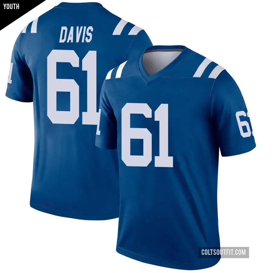 Youth Indianapolis Colts ＃61 Devonta Davis Royal Legend Jersey
