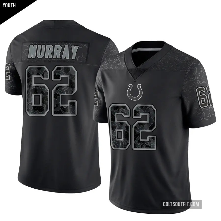 Youth Indianapolis Colts ＃62 Bill Murray Black Limited Reflective Jersey