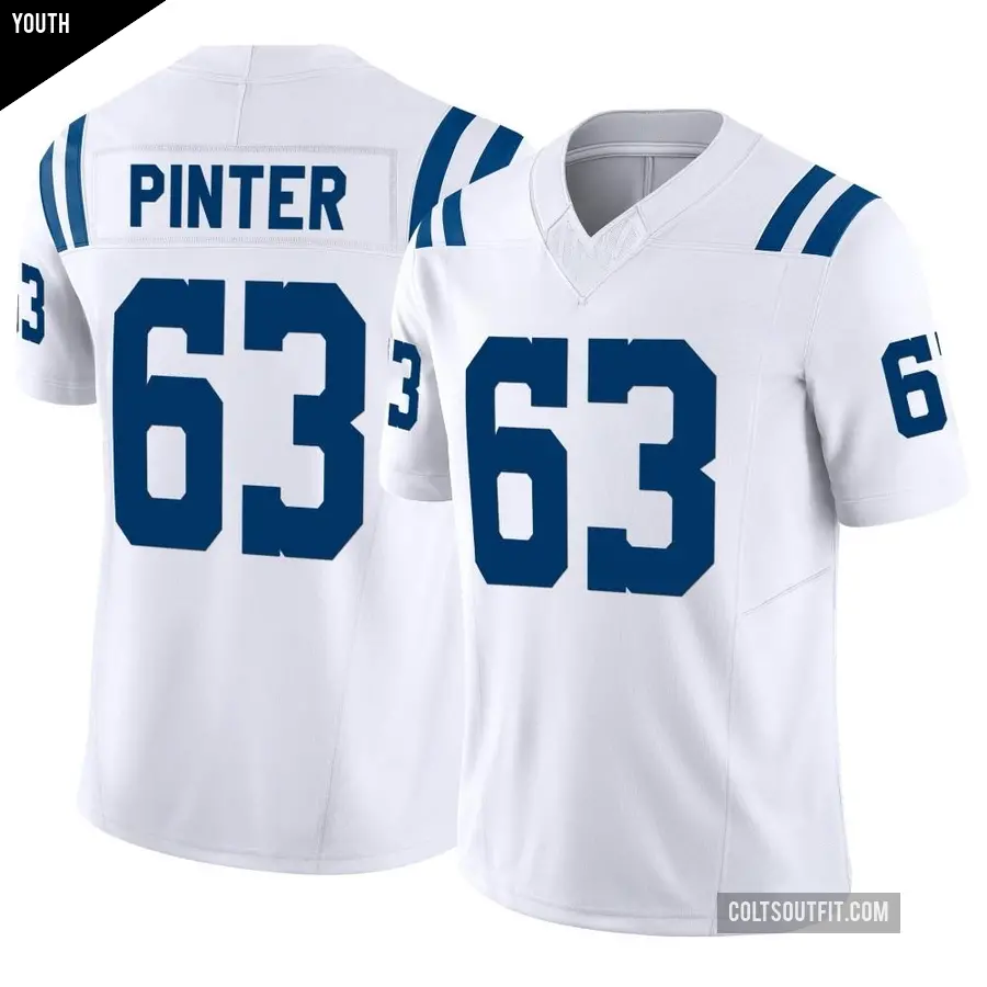Youth Indianapolis Colts ＃63 Danny Pinter White Limited Vapor F.U.S.E. Jersey