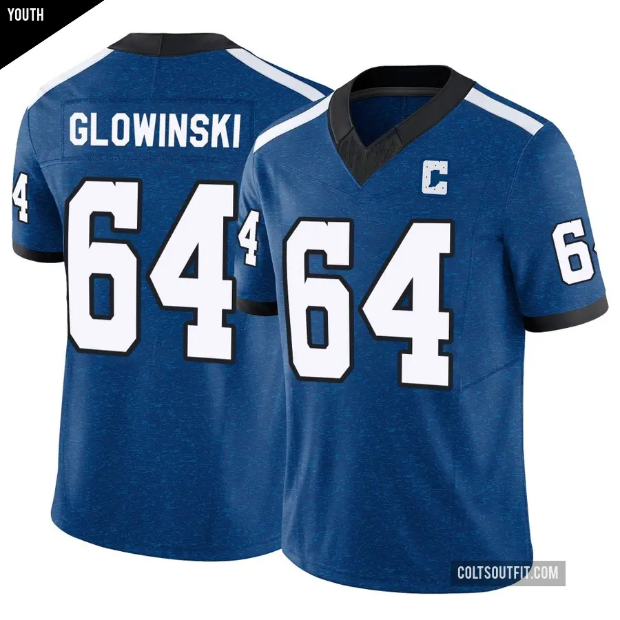Youth Indianapolis Colts ＃64 Mark Glowinski Royal Limited Indiana Nights Alternate Vapor F.U.S.E. Jersey