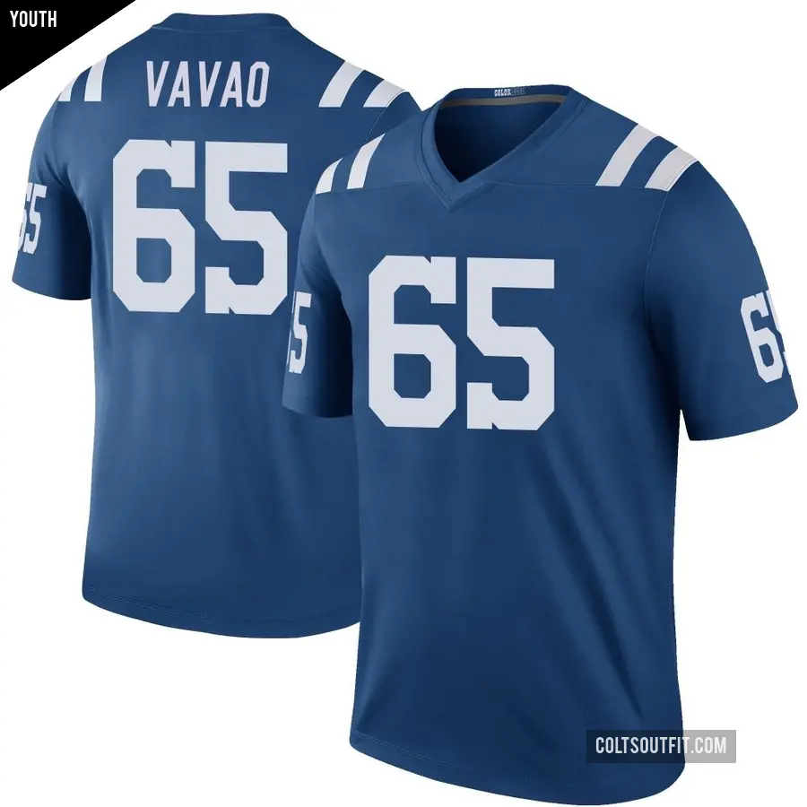 Youth Indianapolis Colts ＃65 Mose Vavao Royal Legend Color Rush Jersey