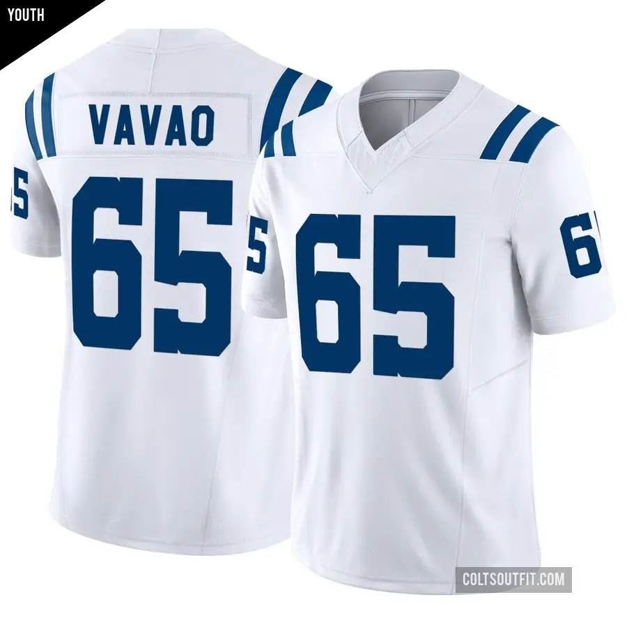 Youth Indianapolis Colts ＃65 Mose Vavao White Limited Vapor F.U.S.E. Jersey