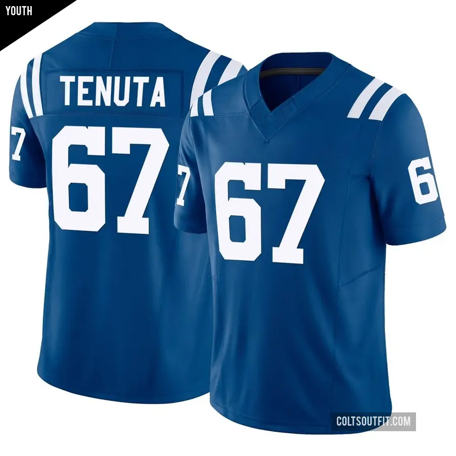 Youth Indianapolis Colts ＃67 Luke Tenuta Royal Limited Vapor F.U.S.E. Jersey