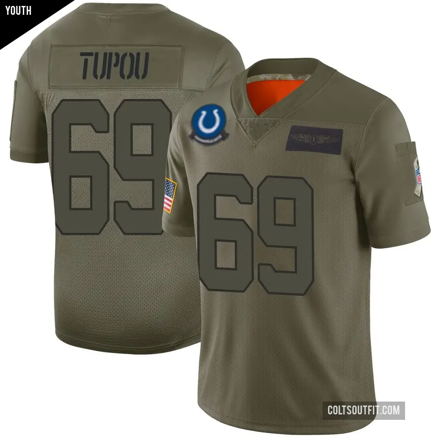 Youth Indianapolis Colts ＃69 Josh Tupou Camo Limited 2019 Salute to Service Jersey