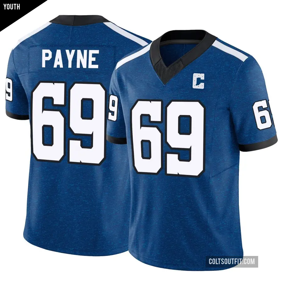 Youth Indianapolis Colts ＃69 Pheldarius Payne Royal Limited Indiana Nights Alternate Vapor F.U.S.E. Jersey