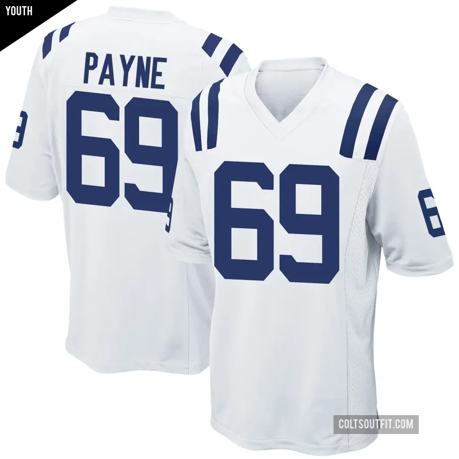 Youth Indianapolis Colts ＃69 Pheldarius Payne White Game Jersey