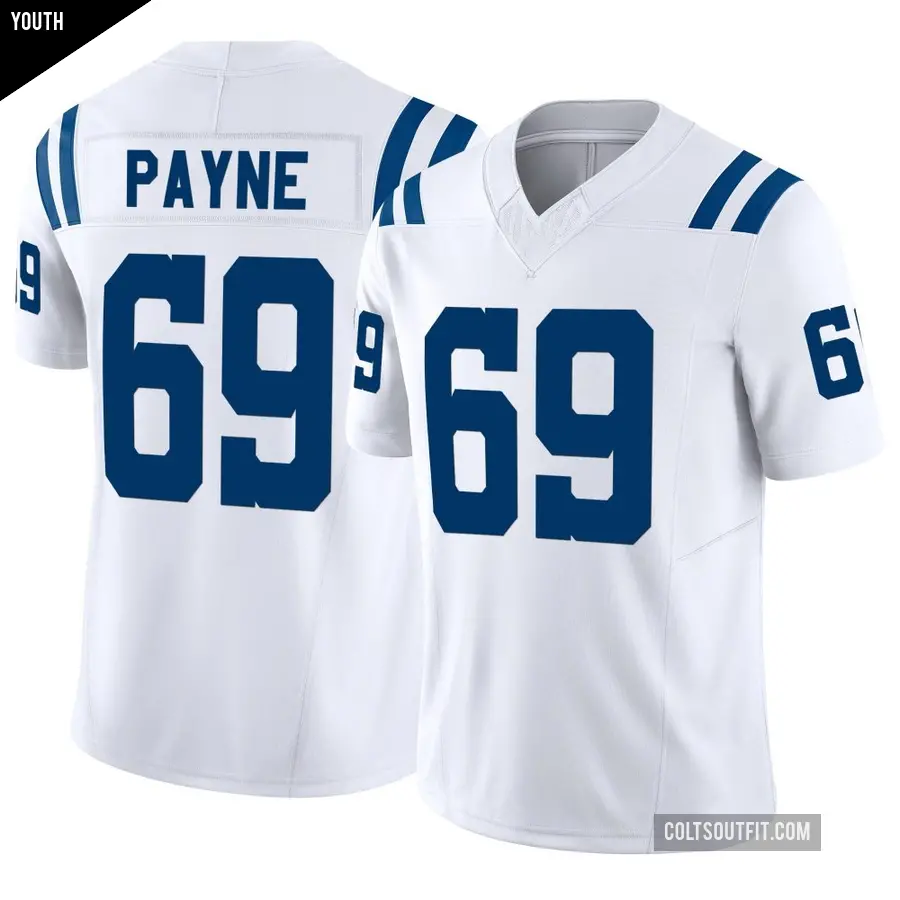 Youth Indianapolis Colts ＃69 Pheldarius Payne White Limited Vapor F.U.S.E. Jersey