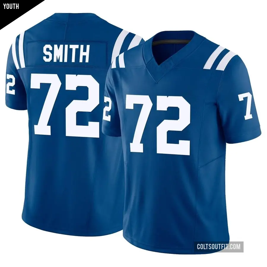 Youth Indianapolis Colts ＃72 Braden Smith Royal Limited Vapor F.U.S.E. Jersey