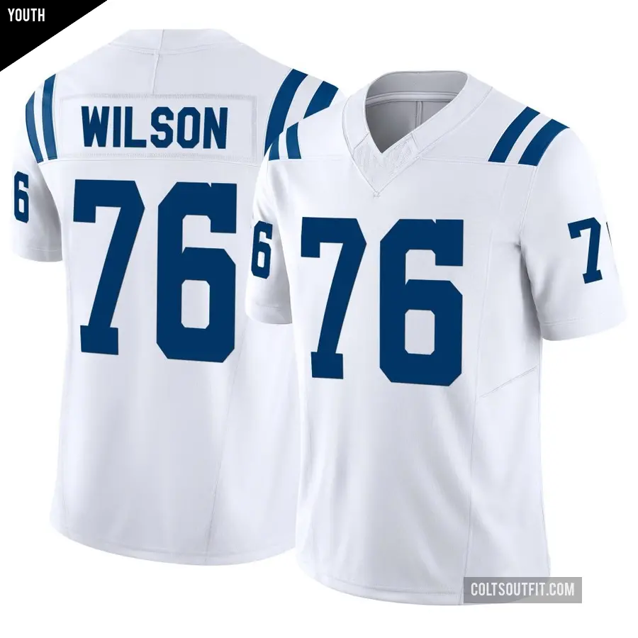 Youth Indianapolis Colts ＃76 Jack Wilson White Limited Vapor F.U.S.E. Jersey