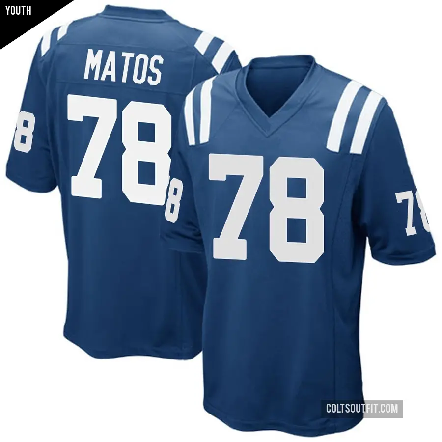 Youth Indianapolis Colts ＃78 Bayron Matos Royal Blue Game Team Color Jersey