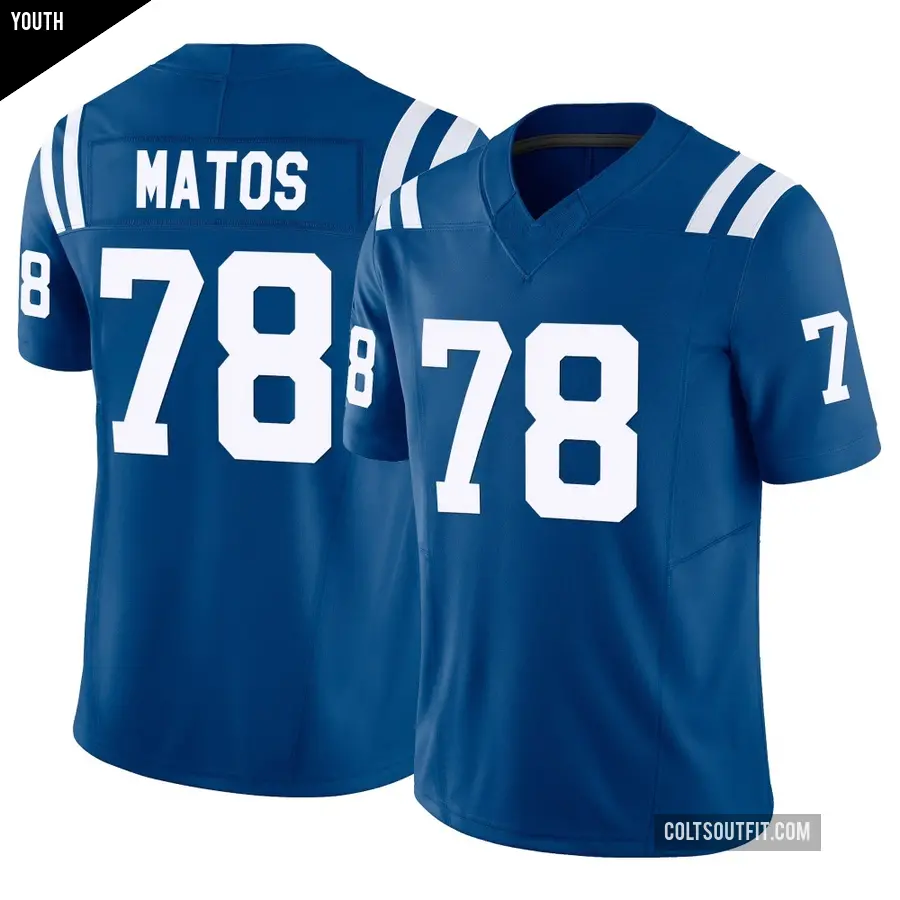 Youth Indianapolis Colts ＃78 Bayron Matos Royal Limited Vapor F.U.S.E. Jersey