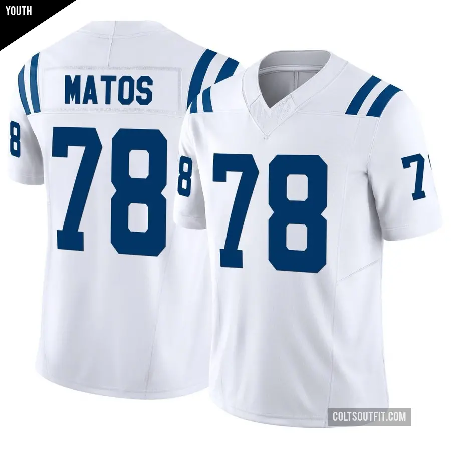 Youth Indianapolis Colts ＃78 Bayron Matos White Limited Vapor F.U.S.E. Jersey