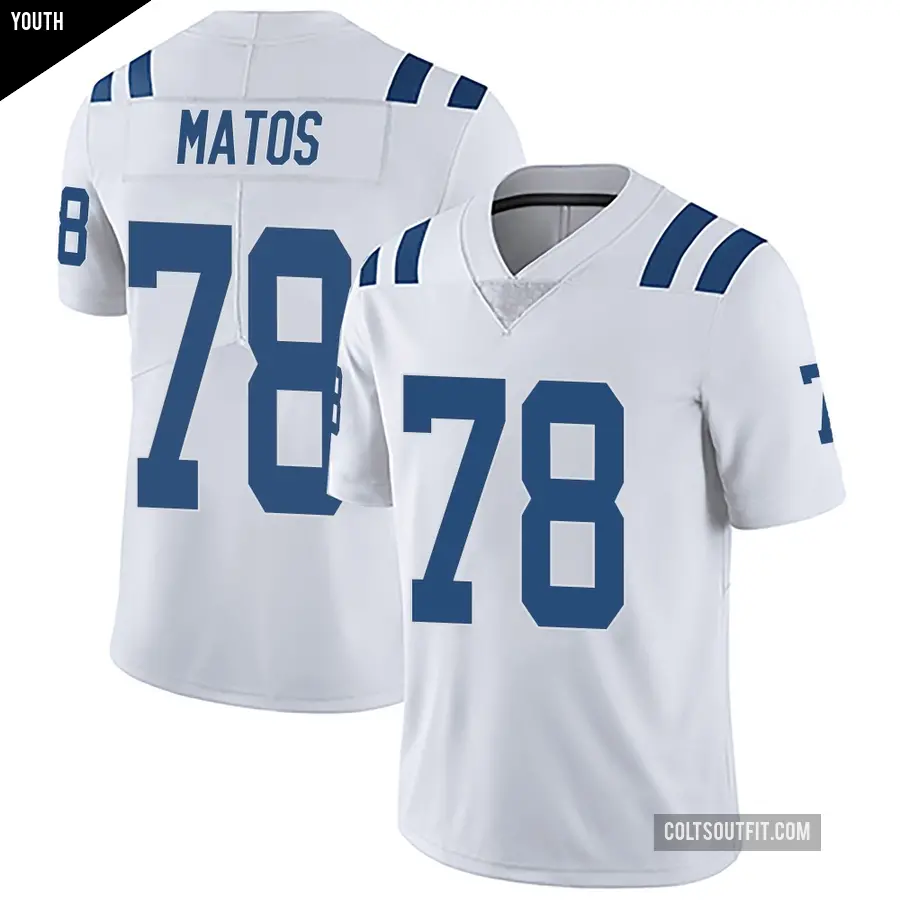 Youth Indianapolis Colts ＃78 Bayron Matos White Limited Vapor Untouchable Jersey