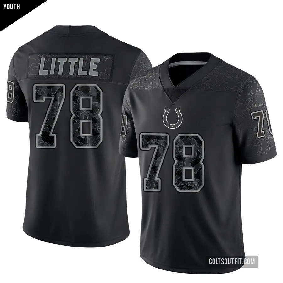 Youth Indianapolis Colts ＃78 Desmond Little Black Limited Reflective Jersey