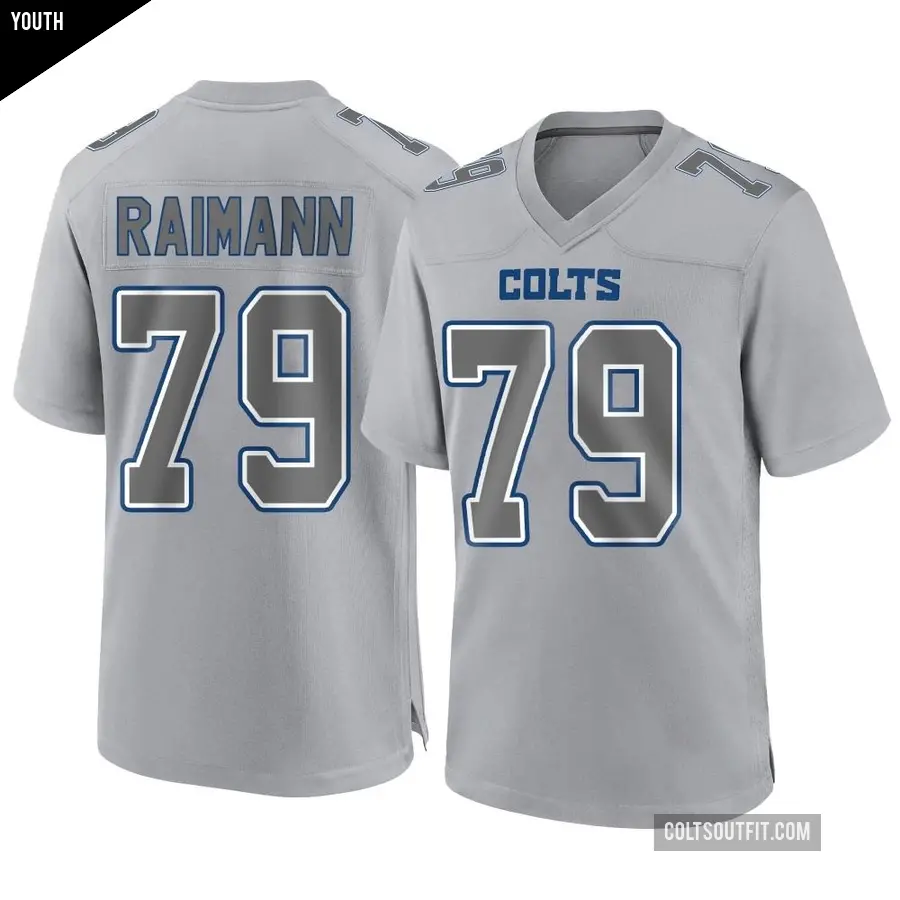 Youth Indianapolis Colts ＃79 Bernhard Raimann Gray Game Atmosphere Fashion Jersey