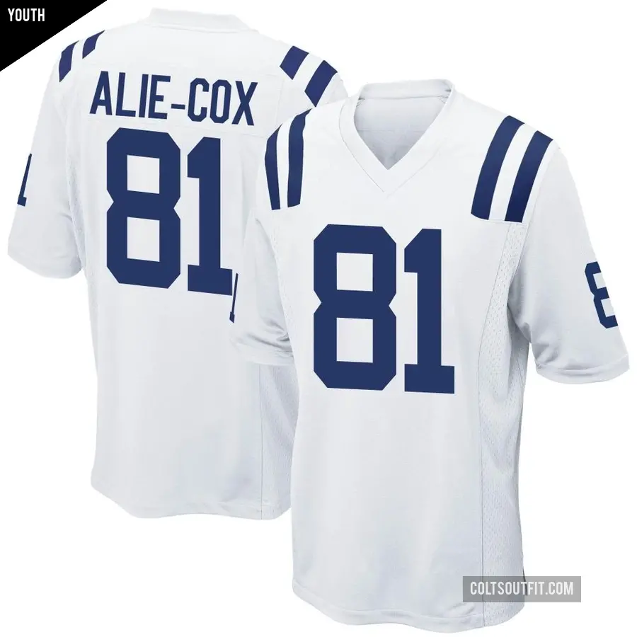 Youth Indianapolis Colts ＃81 Mo Alie-Cox White Game Jersey