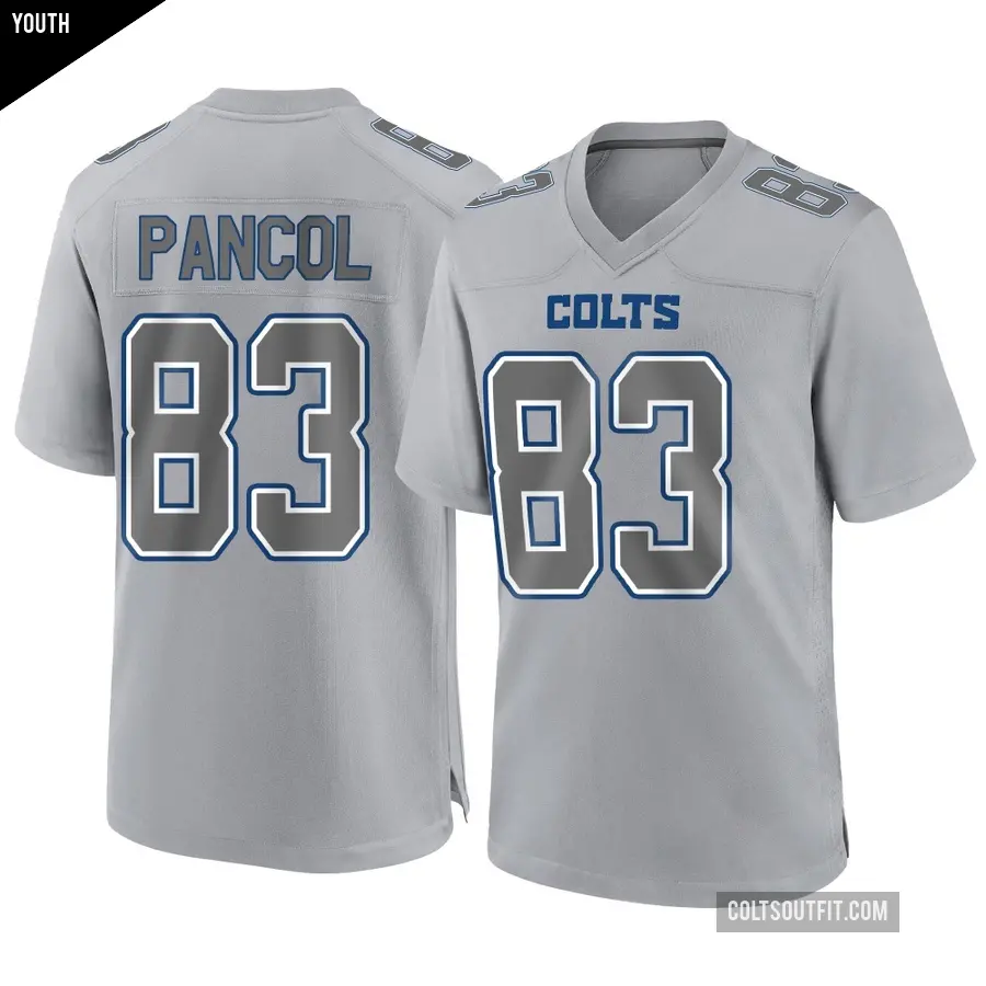 Youth Indianapolis Colts ＃83 Eli Pancol Gray Game Atmosphere Fashion Jersey