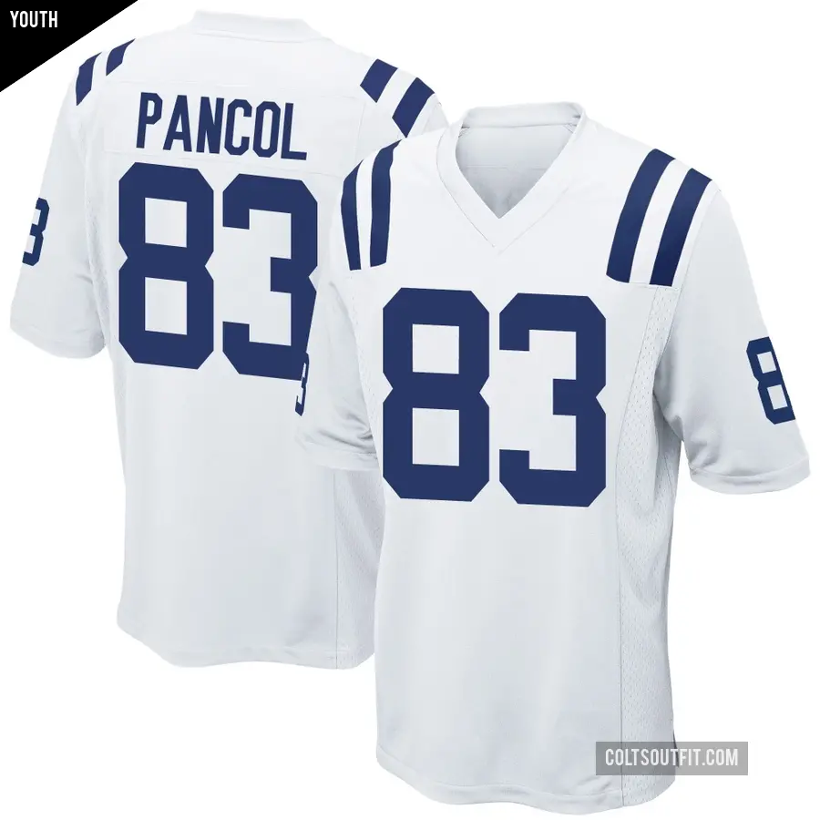 Youth Indianapolis Colts ＃83 Eli Pancol White Game Jersey