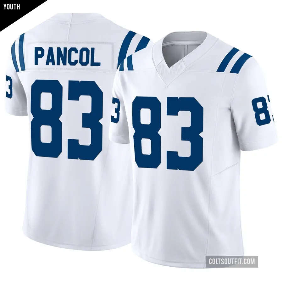 Youth Indianapolis Colts ＃83 Eli Pancol White Limited Vapor F.U.S.E. Jersey