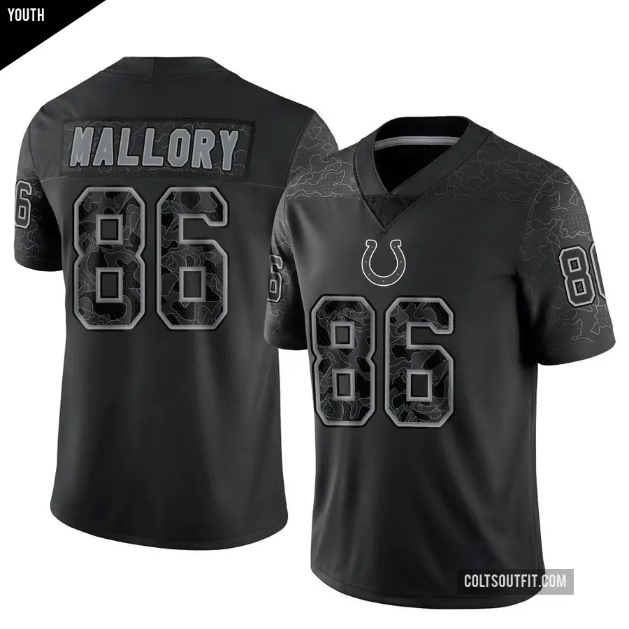 Youth Indianapolis Colts ＃86 Will Mallory Black Limited Reflective Jersey
