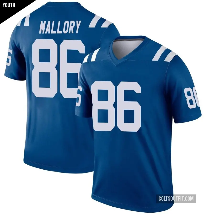 Youth Indianapolis Colts ＃86 Will Mallory Royal Legend Jersey