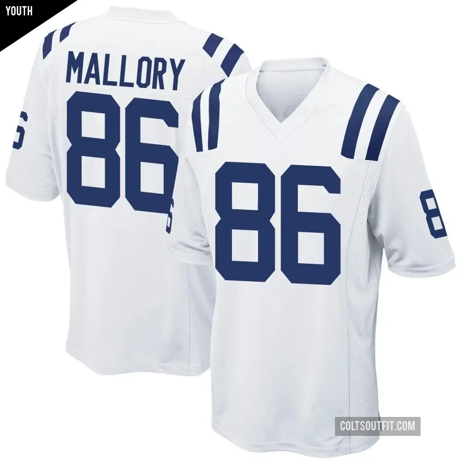 Youth Indianapolis Colts ＃86 Will Mallory White Game Jersey