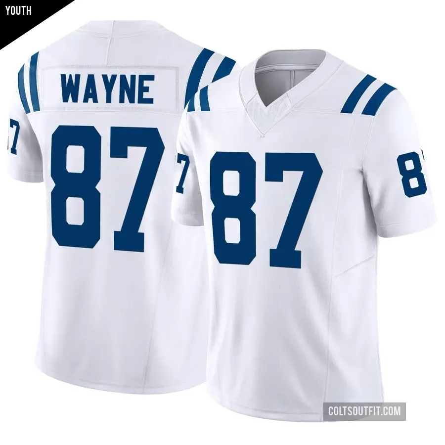 Youth Indianapolis Colts ＃87 Reggie Wayne White Limited Vapor F.U.S.E. Jersey