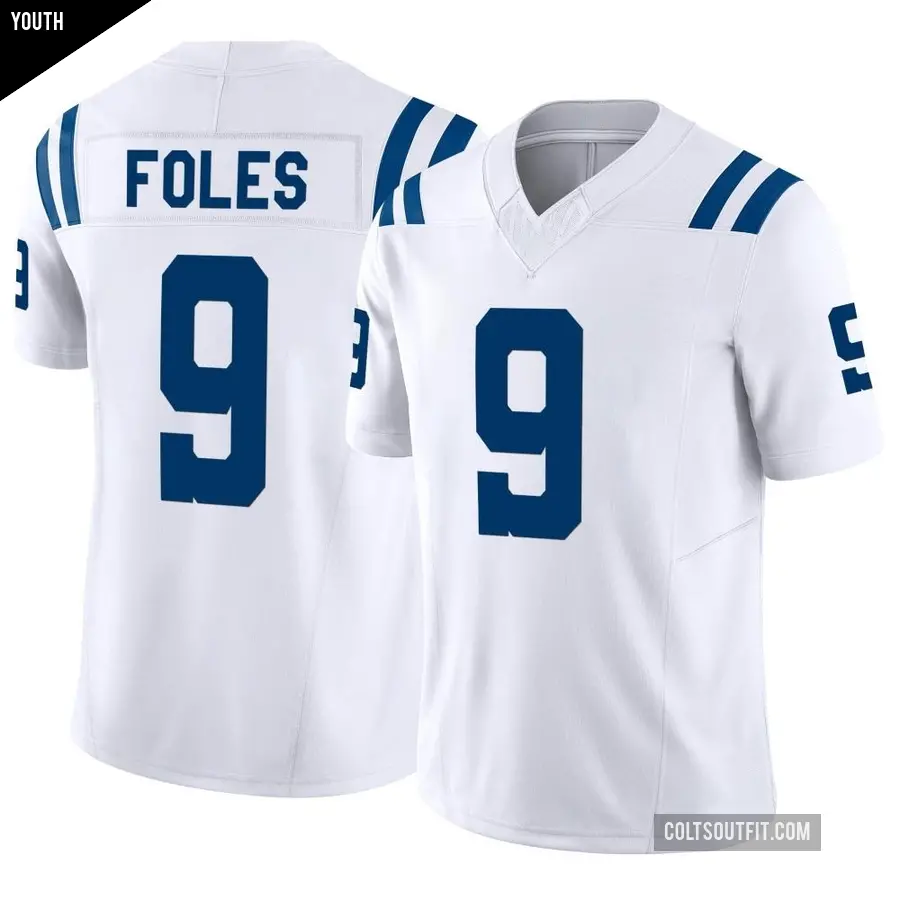 Youth Indianapolis Colts ＃9 Nick Foles White Limited Vapor F.U.S.E. Jersey