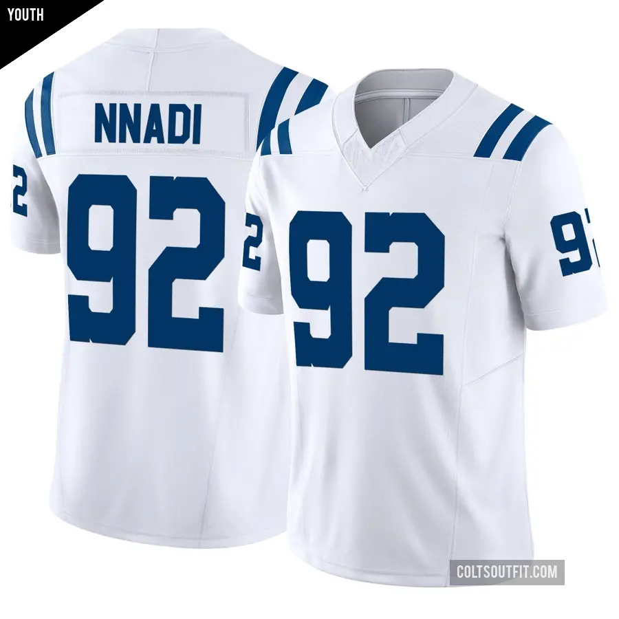Youth Indianapolis Colts ＃92 Derrick Nnadi White Limited Vapor F.U.S.E. Jersey