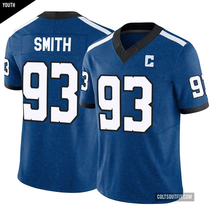 Youth Indianapolis Colts ＃93 Tim Smith Royal Limited Indiana Nights Alternate Vapor F.U.S.E. Jersey