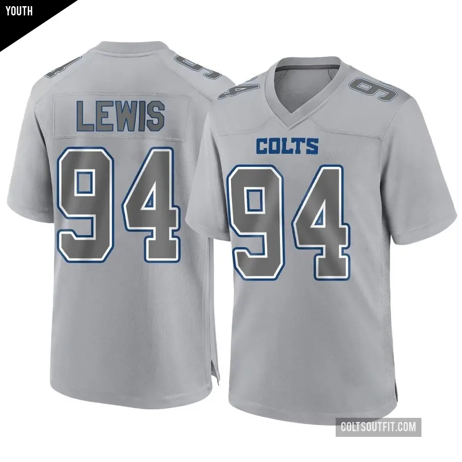 Youth Indianapolis Colts ＃94 Tyquan Lewis Gray Game Atmosphere Fashion Jersey